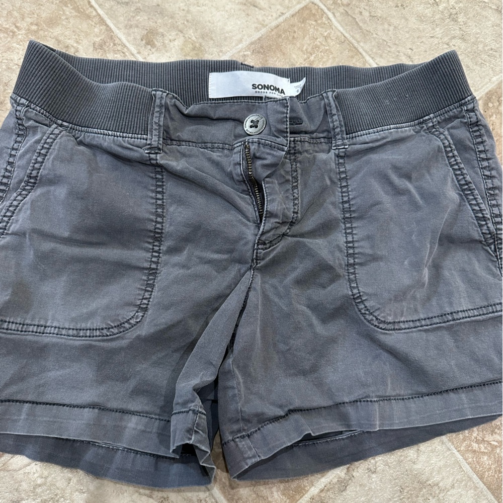Sonoma Charcoal Ribbed Waist Shorts